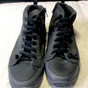 Boys Camper High Tops with zipper on side